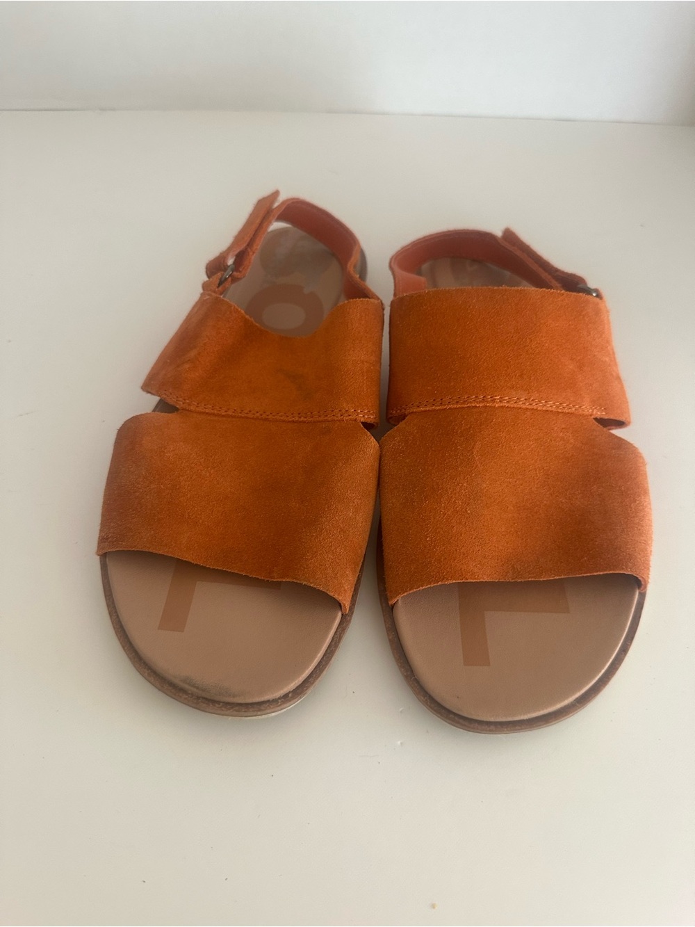 Sorel Women's Orange Suede Double Strap Sandals